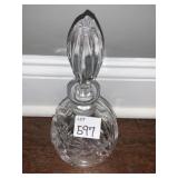 LARGE DECANTER CUT CRYSTAL