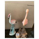 FLAMINGO KELLER AND FROSTED RESIN ON PERCH