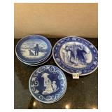 7 PLATES INCL. ROYAL COPENHAGEN IVANHOE PLATE