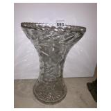 ETCHED CRYSTAL VASE
