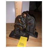 THE THINKER ANTIQUE BOOKENDS