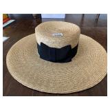 WIDE BRIM HAMPTON CLASSIC STRAW HAT W/ TAG DARCY