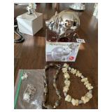 PIGGY BANK IN BOX & NATURAL STONE NECKLACES AND