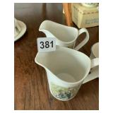 WEDGWOOD PITCHER, LENOX CUP