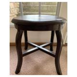 FRUIT PAINTED TOP STOOL 16" H X 15" W