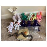 TY BEARS, RUBBER SNAKE, BUNNY