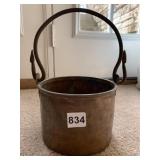 ANTIQUE BRASS BUCKET 5" H X 8" W