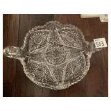 CUT GLASS 4 SECTION DISH