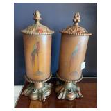 PARROT LAMPS ON STAND 13" W