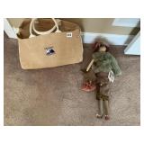 VIRGINIA KYANITE BURLAP BAG & KARMEN MANAGO