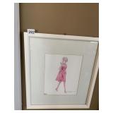 BARBIE BY ROBERT BEST -WATERCOLOR 15.5 X 17.5