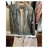 MARC M DISTRESSED LEATHER W/ LINING - & 2 JUDY P