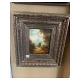 BELLA ROCCA SHADOW BOX FRAME MAN W/ CASTLE 17.5 X