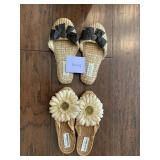TWO PAIRS OF HANDMADE SANDALS