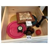 CORK TRIVET, TIMER, LANTERN, PURPLE AMYTHEST MUG