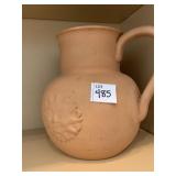 TERRA COTTAY 8" PITCHER W/ SUN MOTIF