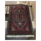 WOOL HAND KNOTTED RUG 65" X 34"
