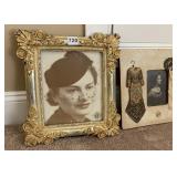 8 X 10" ORNATE DRESSER PICTURE FRAME AND FRAME W/