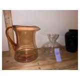 PITCHER GLAZED POTTERY, VASES