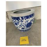 BLUE AND WHITE PLANTER