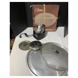 FOOD PROCESSOR NO LID, GLASS PLATE, MISC. LIDS