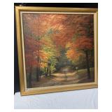 CHARLES WHITE ON CANVAS SIGNED LL & BACK HAND