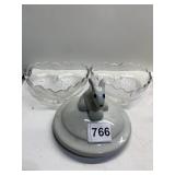 HEART DISHES AND BUNNY LID