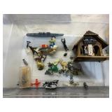 THERMOMETER, PLASTIC MEN, ETC.