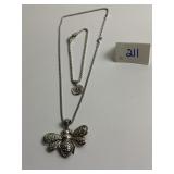 STERLING BEE NECKLACE 16" CHAIN AND WATCH OVER ME