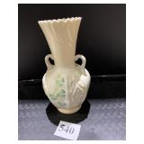 BELLEEK VASE 6.5"H BROWN MARK
