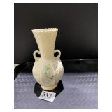 BELLEEK VASE 6" H TAN MARK