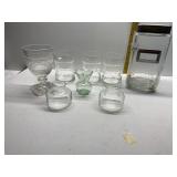 INK WELL, GLASSES, ETC.