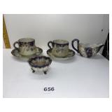 CUPS, SAUCERS, CREAMER, UNMARKED
