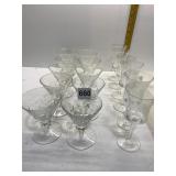 WINE GLASSES, 1 CRACKED