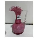 PITCHER RUFFLE EDGE, PONTEL BASE, APPLIED HANDLE