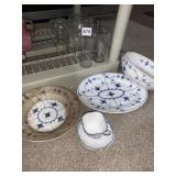 COPENHAGEN BOWL, TRAY, GLASSES