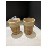 WATERFORD & GREENTOWN CHOCOLATE GLASS TUMBLERS 4"