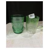 VINTAGE GREEN SMALL GLASSES