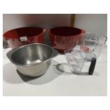 MIXING BOWLS, MEASURING CUPS