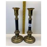PAIR OF MATCHING TALL CANDLE HOLDERS MADE IN HONG