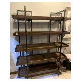 DEEP BROWN MODERN 78" H WALL UNIT, 58" W X 18" D