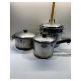 COPPER BOTTOM POTS, POT WITH STRAINER