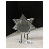 TIN TYPE, MAGNIFIED STAR WITH HOLDER, STAR HAS