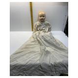 DOLL SLEEPY EYED, OPEN MOUTH, FACE CRAZING