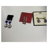 DANA BUCHMAN SWAROVSKI CRYSTAL EARRINGS, CHERRY