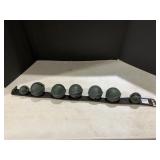 SLEIGH BELLS VINTAGE, LARGEST BELL 3", LENGTH 32"