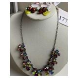 BETSEY JOHNSON MULTI COLOR RHINESTONE FLOWER