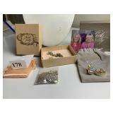 LIVE LOVE DREAM PINS RHINESTONE EARRINGS KIRK