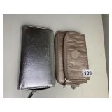 ADRIENNE VITTADINI STUDIO SILVER ZIPPER WALLET