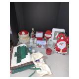 CHRISTMAS TOWELS, COOKIE JAR, ETC.